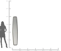 Sale KARE Design Lustro wiszące Clip 177x32 cm czarne - KARE