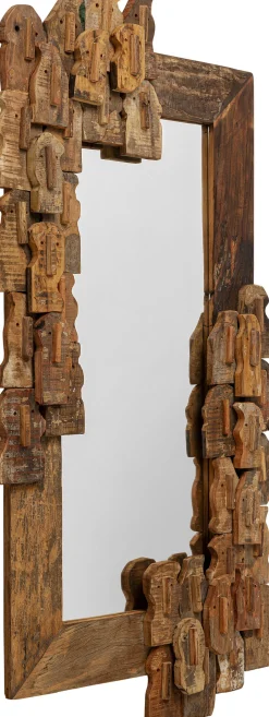 Sale KARE Design Lustro wiszące do salonu drewno z recyklingu 90x160 cm - KARE