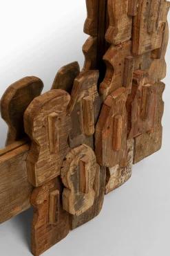 Sale KARE Design Lustro wiszące do salonu drewno z recyklingu 90x160 cm - KARE