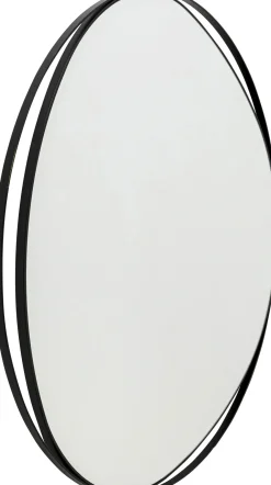 Best KARE Design Lustro wiszące do salonu rama czarna ze stali Ø80 cm - KARE