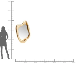 Fashion KARE Design Lustro wiszące Hologram 117x68 cm złote - KARE