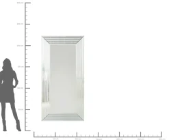 Online KARE Design Lustro wiszące Linea Rectangular 200x100 cm srebrne - KARE