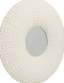 Outlet KARE Design Lustro wiszące okrągłe białe motyw muszli Ø110 cm - KARE