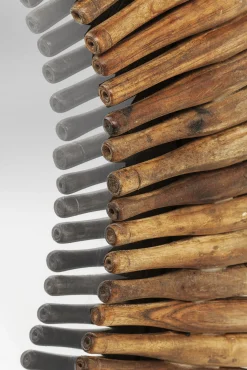 Clearance KARE Design Lustro wiszące Sunlight ∅120 cm drewniane - KARE