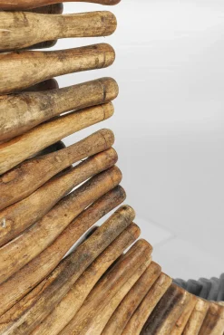 Clearance KARE Design Lustro wiszące Sunlight ∅120 cm drewniane - KARE