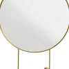 Discount KARE Design Lustro wiszące z półką Art ∅60 cm złote - KARE