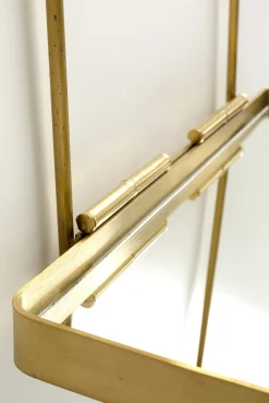 Discount KARE Design Lustro wiszące z półką Art ∅60 cm złote - KARE