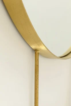 Discount KARE Design Lustro wiszące z półką Art ∅60 cm złote - KARE