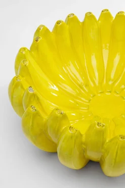 Clearance KARE Design Misa dekoracyjna ceramiczna żółta banany Ø30 cm - KARE
