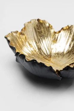 Outlet KARE Design Misa dekoracyjna Flower Bloom Ø20 cm czarno-złota - KARE