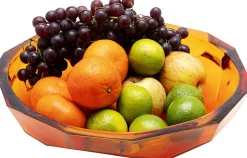 Outlet KARE Design Misa dekoracyjna szkło z recyklingu pomarańczowe Ø34 cm - KARE