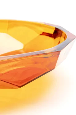 Outlet KARE Design Misa dekoracyjna szkło z recyklingu pomarańczowe Ø34 cm - KARE