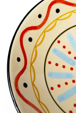 Sale KARE Design Misa dekoracyjna z ceramiki boho kolorowe wzory Ø28 cm - KARE