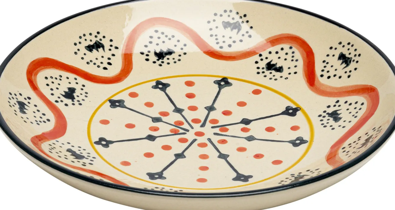 Best KARE Design Misa dekoracyjna z ceramiki boho kolorowe wzory Ø22 cm - KARE