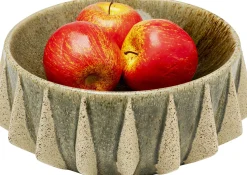 Clearance KARE Design Misa dekoracyjna z kamionki beżowo-zielona Ø30 cm - KARE