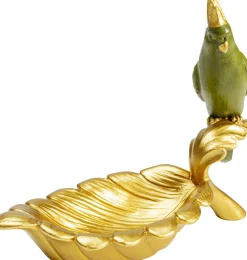 Sale KARE Design Miseczka dekoracyjna Parrot Guard 21x14 cm zielono-złota - KARE