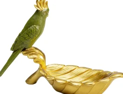Sale KARE Design Miseczka dekoracyjna Parrot Guard 21x14 cm zielono-złota - KARE