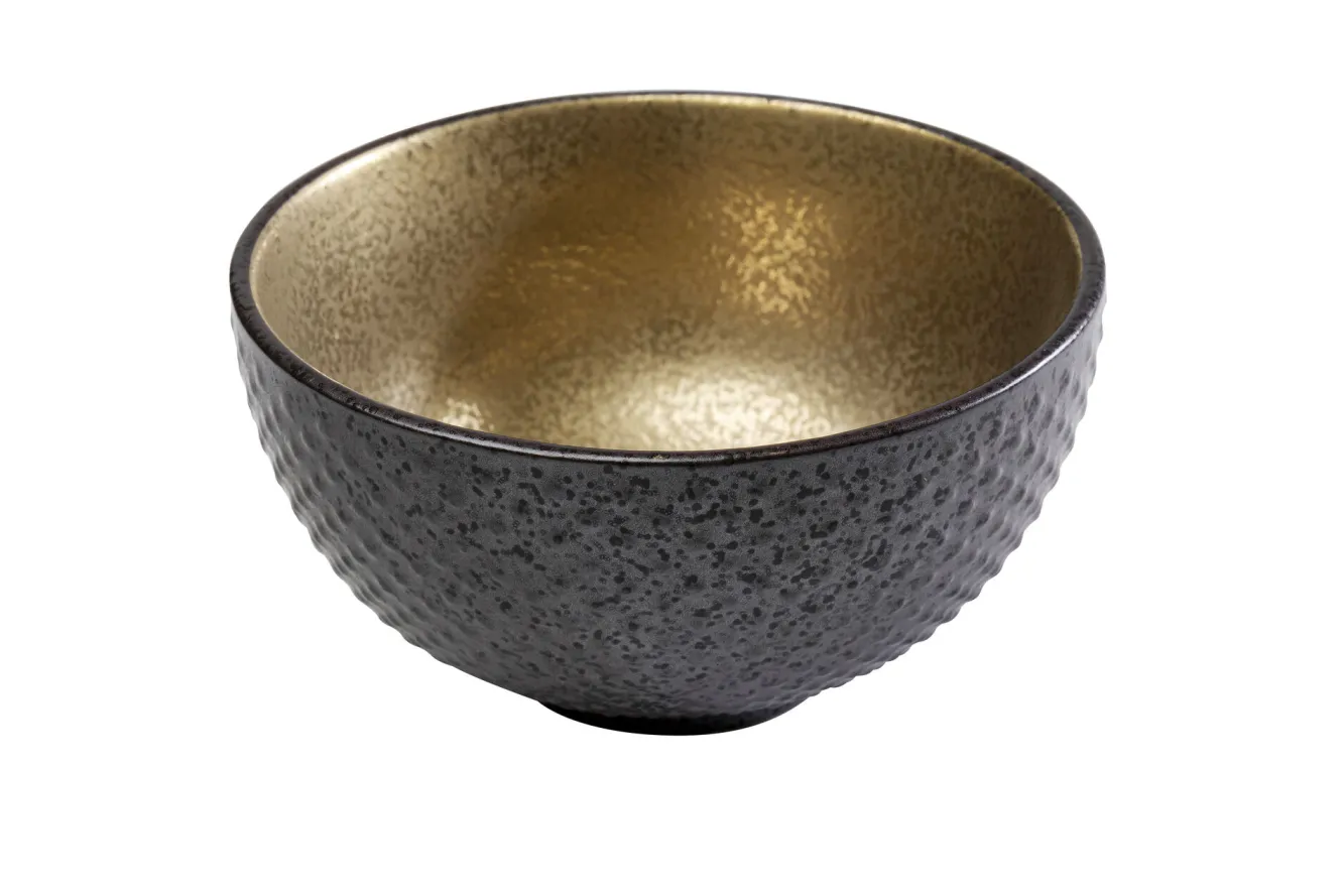 Online KARE Design Miseczka na przekąski z porcelany czarno-złota Ø11 cm 250 ml - KARE
