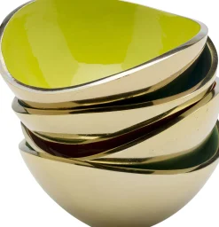 Discount KARE Design Miseczki do przekąsek kolorowe gładkie z aluminium ręczne wykonanie 4-set 250 ml - KARE