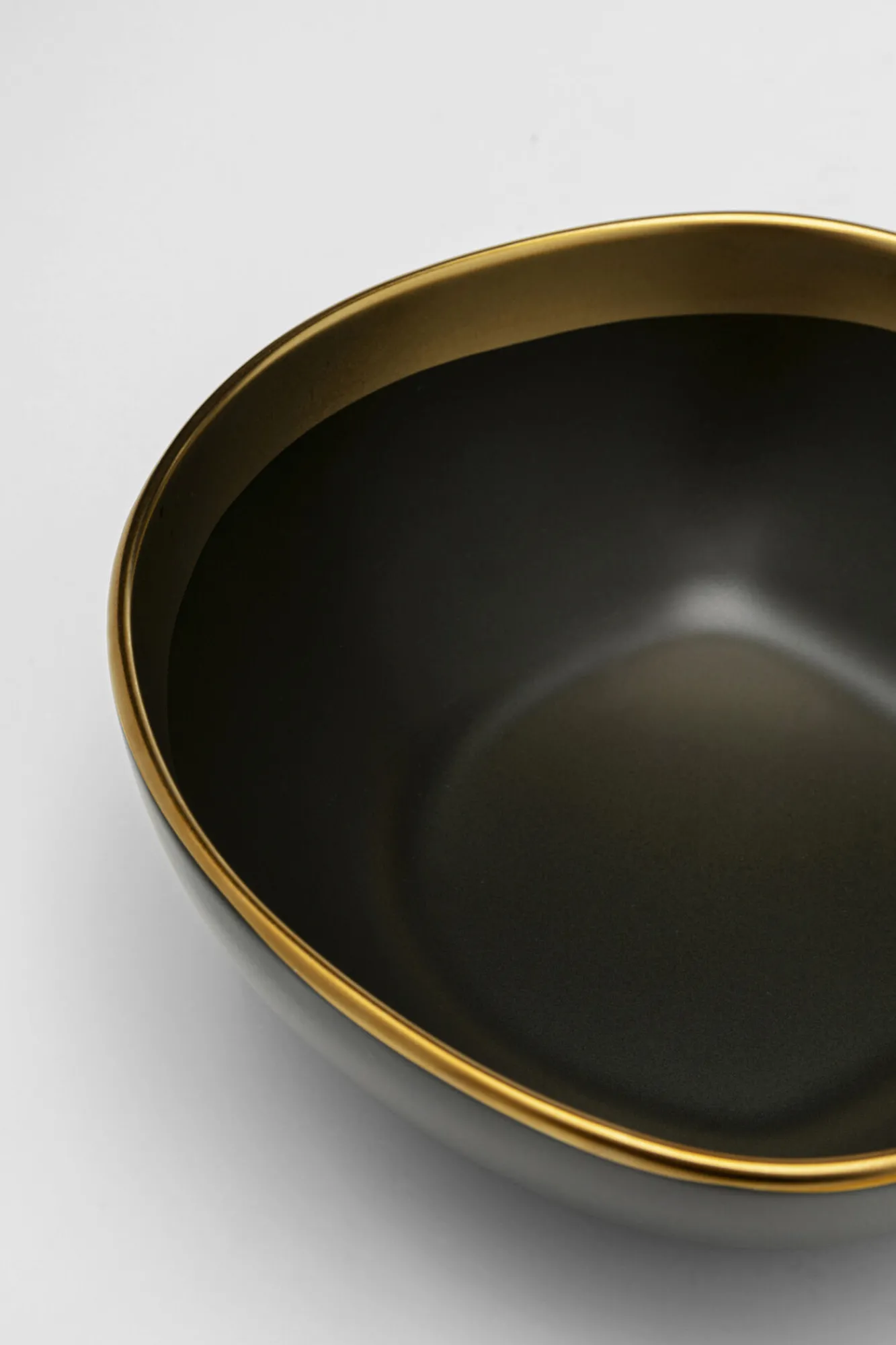 Online KARE Design Miska kamionkowa grafitowo-złota 800 ml - KARE