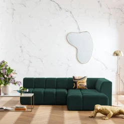 Clearance KARE Design Narożnik Belami 265x210 cm ciemnozielony prawy - KARE