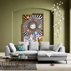 Fashion KARE Design Narożnik Gianni Cord 290x167 cm szary prawy - KARE