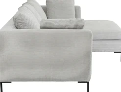 Fashion KARE Design Narożnik Gianni Cord 290x167 cm szary prawy - KARE