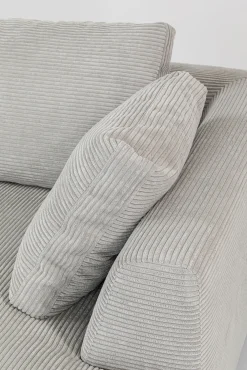 Fashion KARE Design Narożnik Gianni Cord 290x167 cm szary prawy - KARE