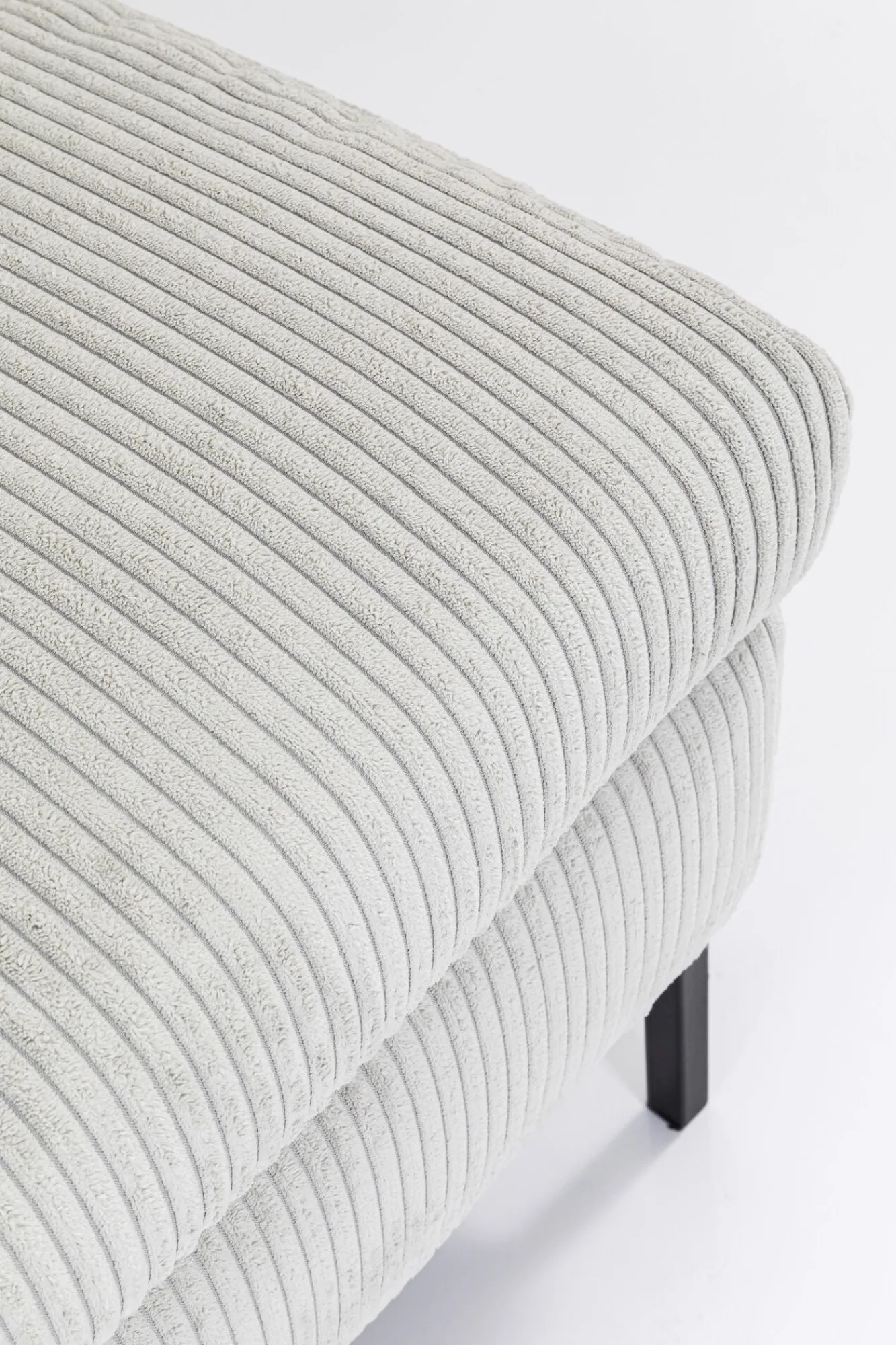 Fashion KARE Design Narożnik Gianni Cord 290x167 cm szary prawy - KARE