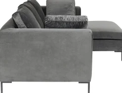 Fashion KARE Design Narożnik Gianni Small Velvet 270x167 cm szary prawy - KARE