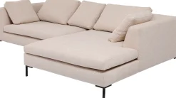 Best KARE Design Narożnik Gianni Velvet 290x167 cm kremowy prawy - KARE