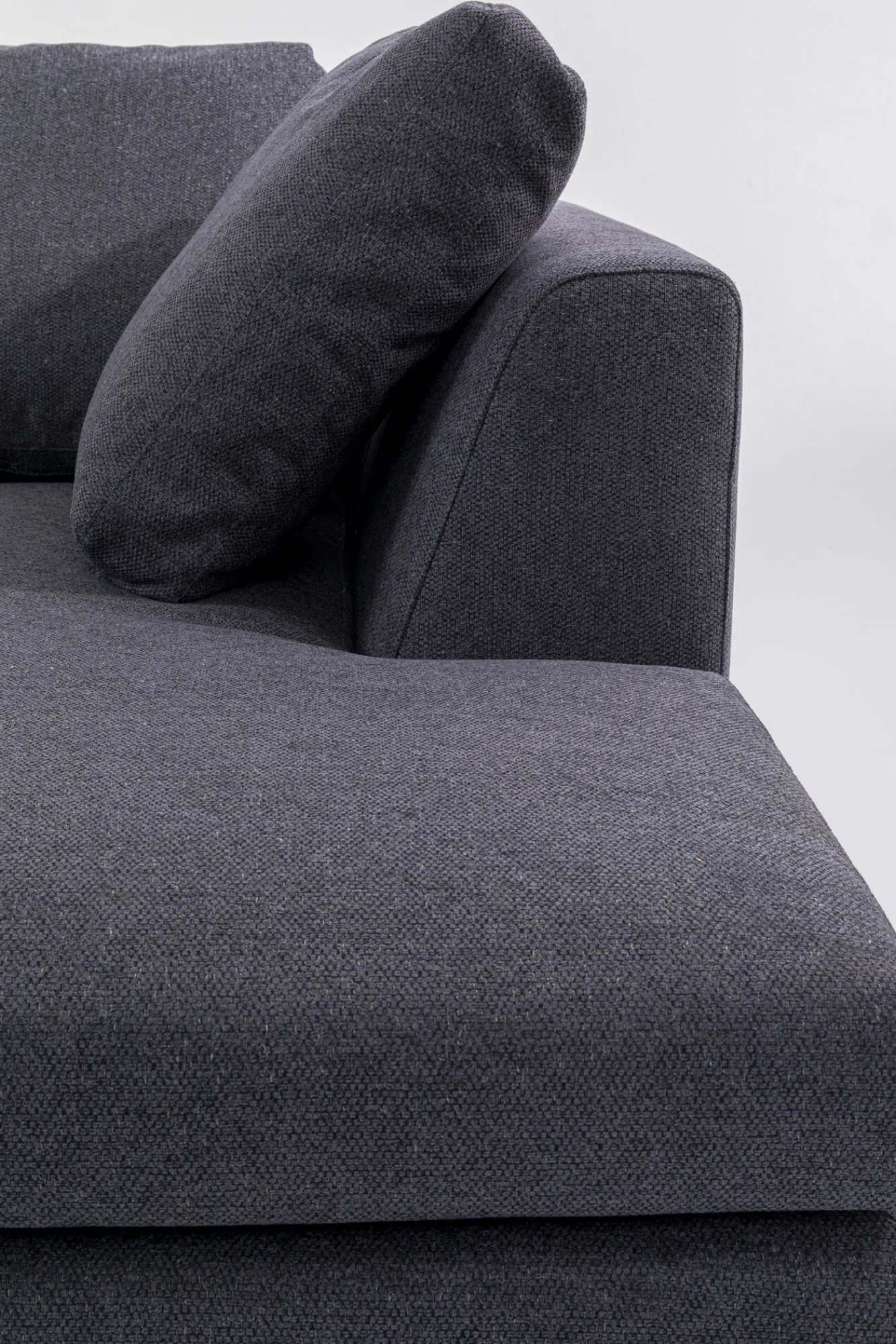 New KARE Design Narożnik Gianni 290x167 cm szary prawy - nogi czarne - KARE