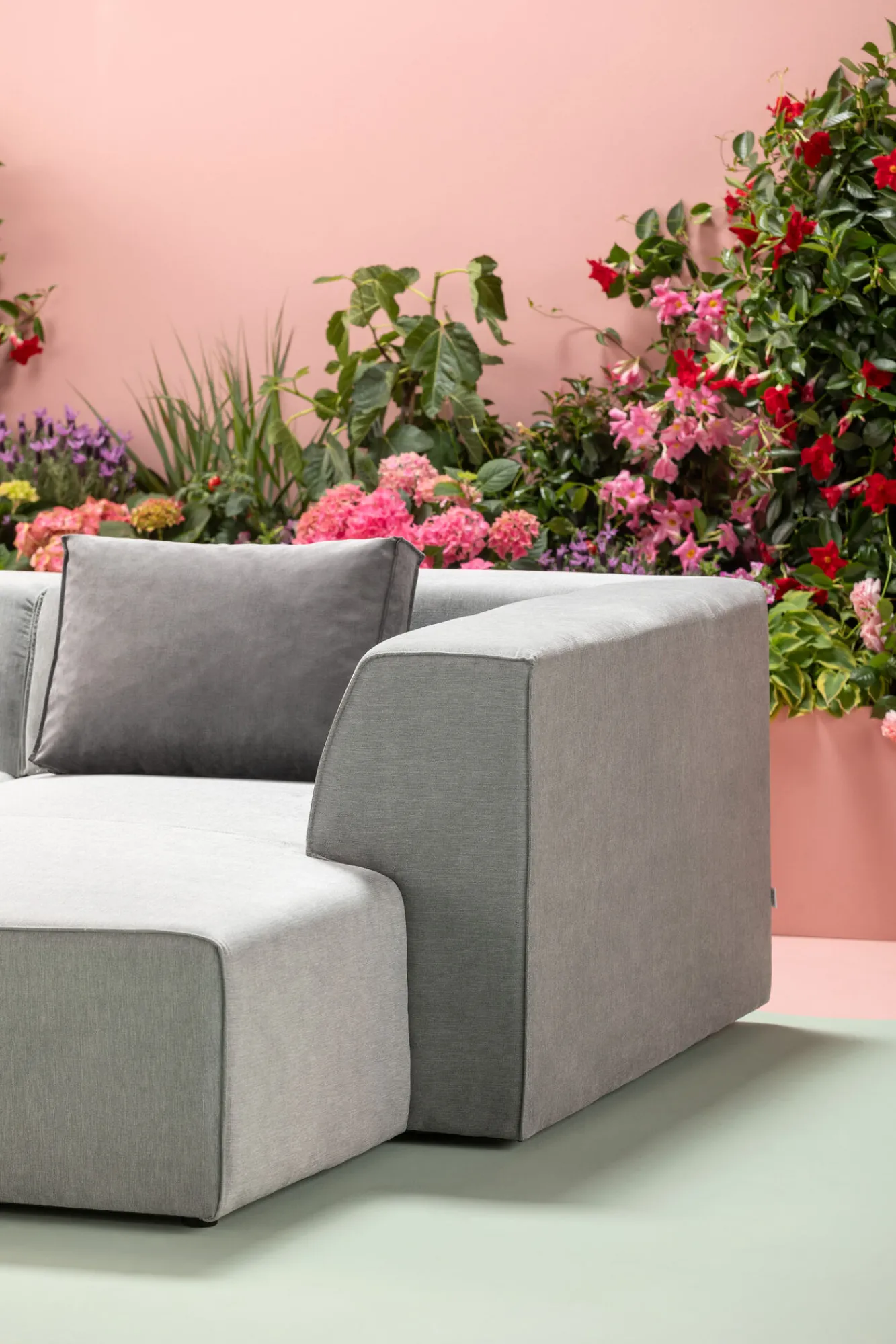 Clearance KARE Design Narożnik Infinity szary 302x182 cm prawostronny - KARE