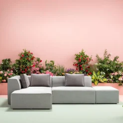 Hot KARE Design Narożnik Infinity szary 302x182 cm lewostronny - KARE