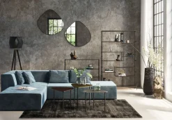 Clearance KARE Design Narożnik Infinity Velvet 306x182 cm niebieski lewy - KARE