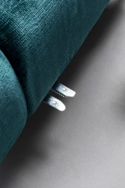 Online KARE Design Narożnik lewy ciemnozielony welurowy nogi czarne 250x200 cm - KARE