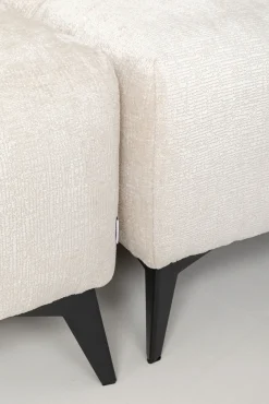 Discount KARE Design Narożnik lewy kremowy nogi czarne 250x200 cm - KARE