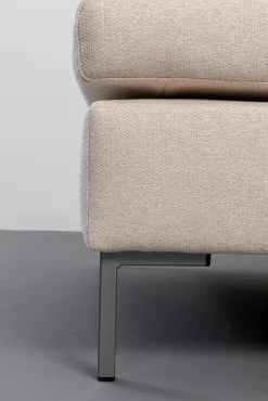 Discount KARE Design Narożnik lewy w kolorze kremowym nogi stalowe 250x167 cm - KARE