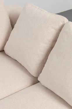 Discount KARE Design Narożnik lewy w kolorze kremowym nogi stalowe 250x167 cm - KARE