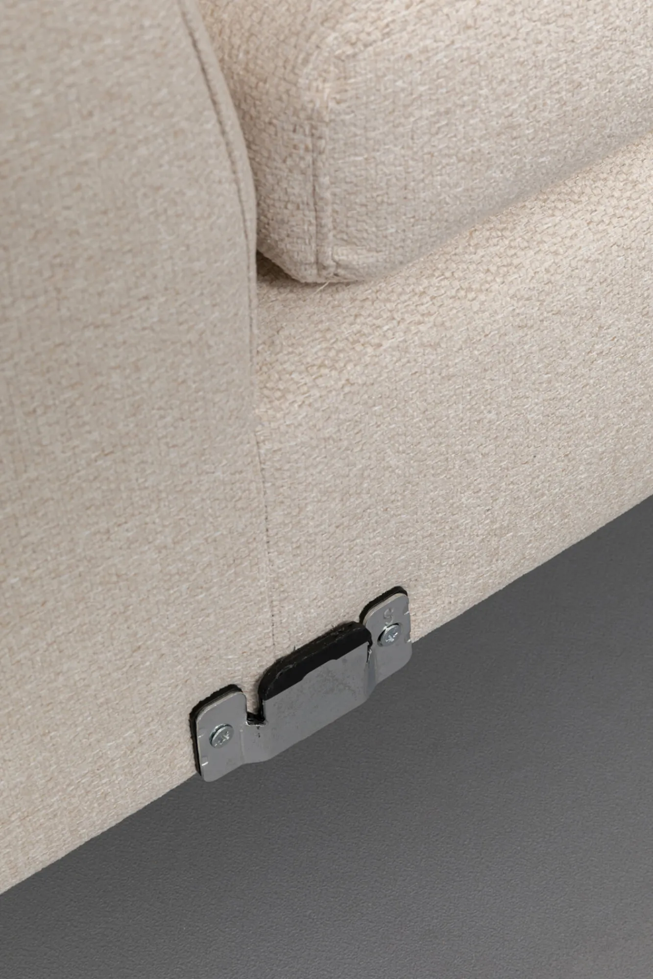 Discount KARE Design Narożnik lewy w kolorze kremowym nogi stalowe 250x167 cm - KARE