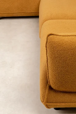 Best KARE Design Narożnik lewy w kolorze żółtym tkanina pluszowa 302x160 cm - KARE