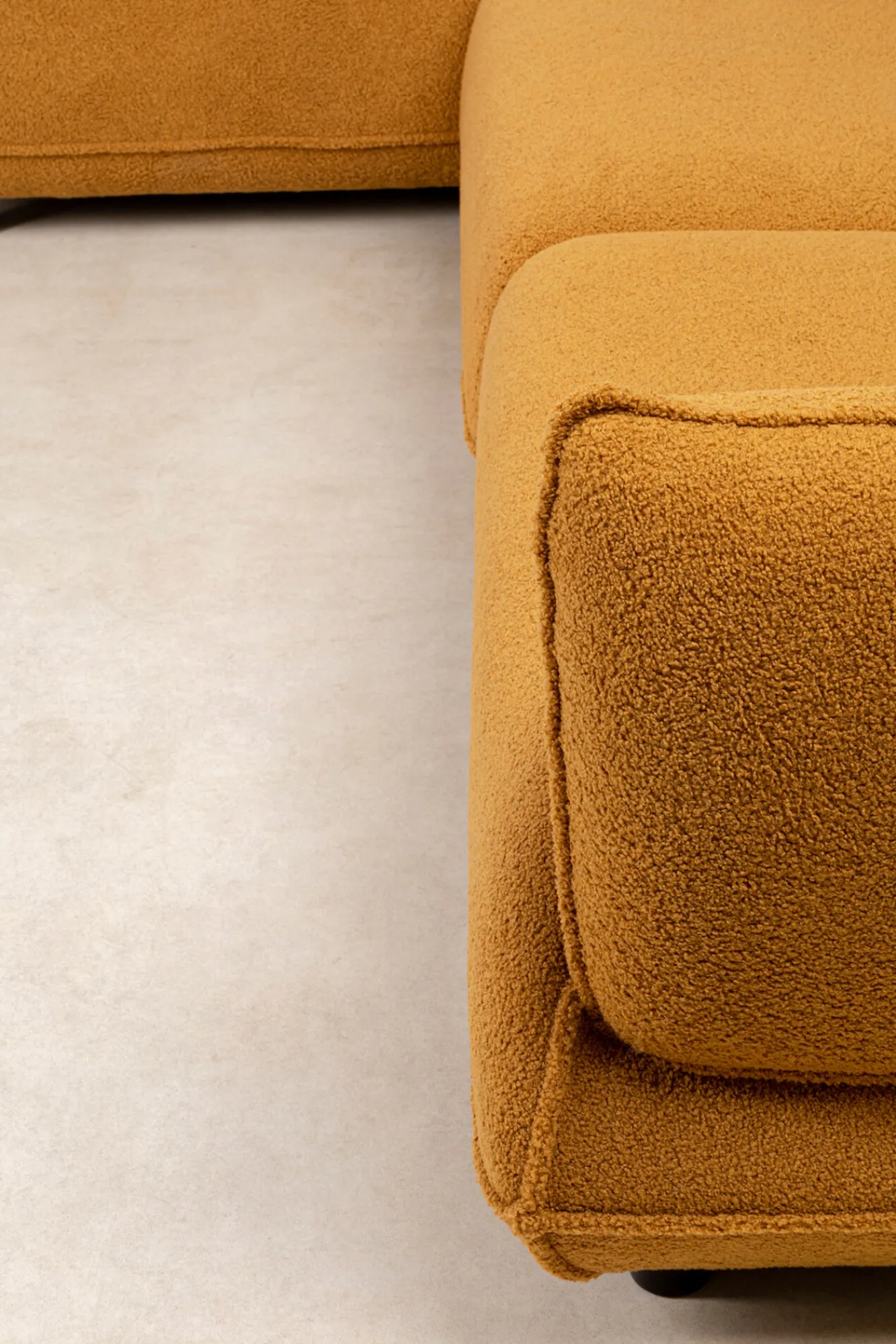 Best KARE Design Narożnik lewy w kolorze żółtym tkanina pluszowa 302x160 cm - KARE