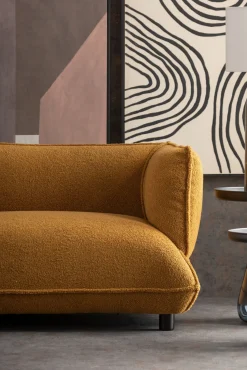 Best KARE Design Narożnik lewy w kolorze żółtym tkanina pluszowa 302x160 cm - KARE