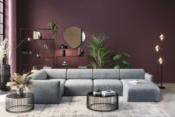 Discount KARE Design Narożnik modułowy Lucca Living Landscape 1 328x175 cm szary prawy - KARE