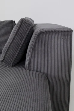 Fashion KARE Design Narożnik modułowy sztruksowy szary prawy 306x182 cm - KARE