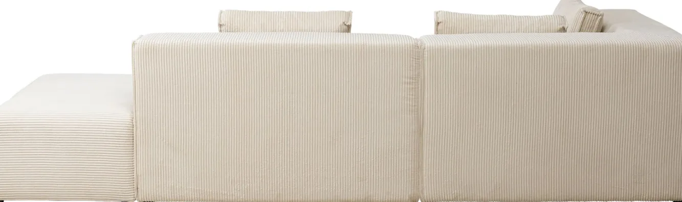 Clearance KARE Design Narożnik modułowy sztruksowy kremowy lewy 306x182 cm - KARE