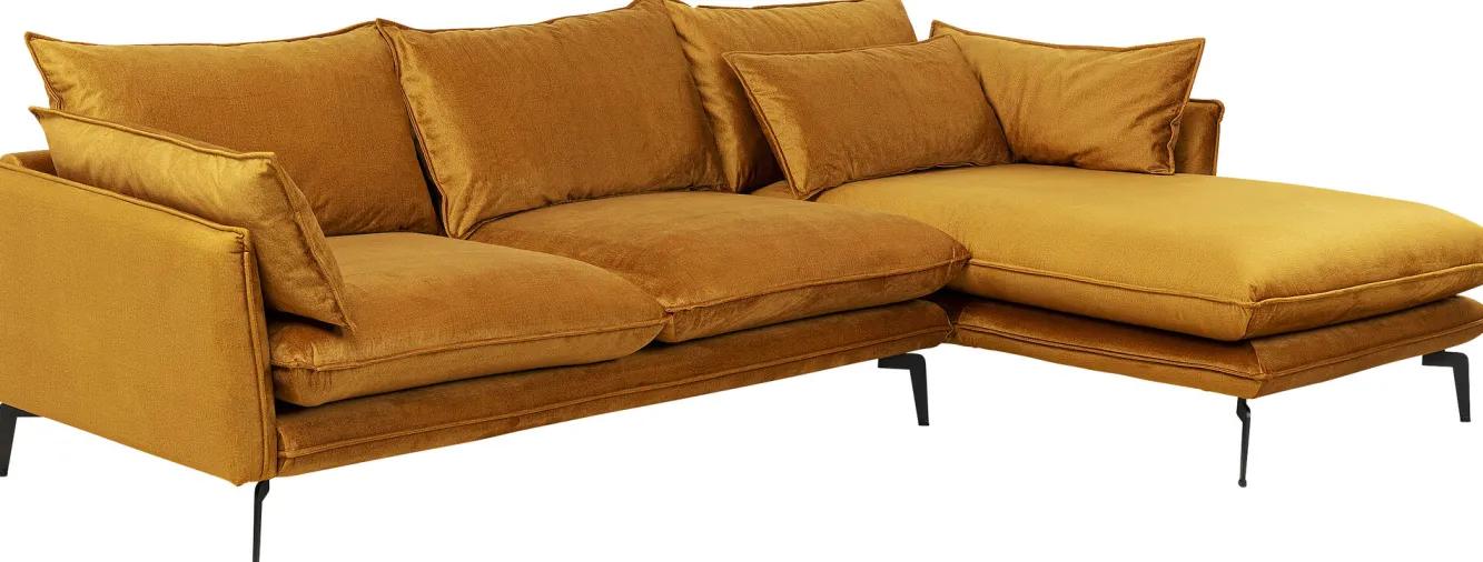 Clearance KARE Design Narożnik Monza 296x175 cm kolor curry - prawy - KARE