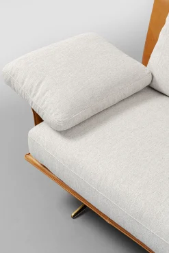 New KARE Design Narożnik nowoczesny lewy tkanina szara lniana i skóra semianilinowa 333x169 cm - KARE