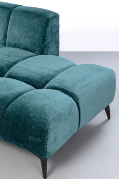 Best KARE Design Narożnik prawy ciemnozielony welurowy nogi czarne 250x200 cm - KARE