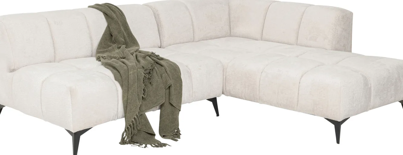 New KARE Design Narożnik prawy kremowy nogi czarne 250x200 cm - KARE